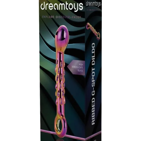 Szklane żebrowane dildo Glamour do stymulacji punktu G